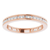 14K Rose 3/8 CTW Natural Diamond Stackable Ring