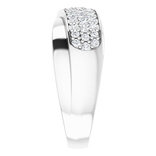 14K White 5/8 CTW Natural Diamond Ring Size 6