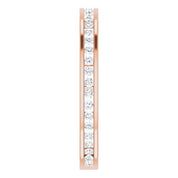 14K Rose 3/8 CTW Natural Diamond Stackable Ring