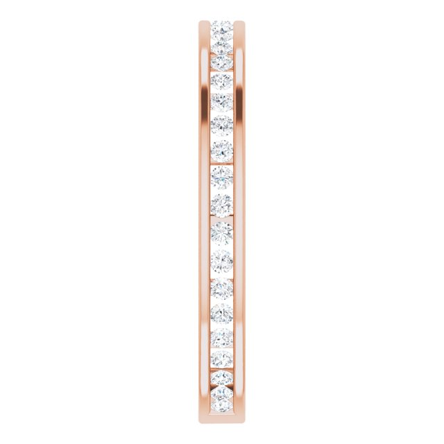 14K Rose 3/8 CTW Natural Diamond Stackable Ring
