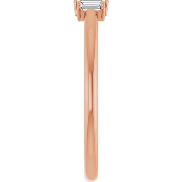 14K Rose 1/8 CTW Diamond Stackable Ring