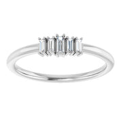 14K White 1/8 CTW Diamond Stackable Ring