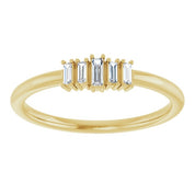 14K Yellow 1/8 CTW Diamond Stackable Ring