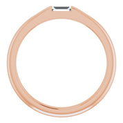 14K Rose 1/10 CT Natural Diamond Stackable Ring