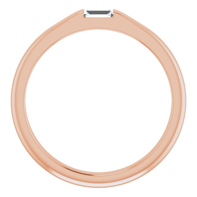 14K Rose 1/10 CT Natural Diamond Stackable Ring