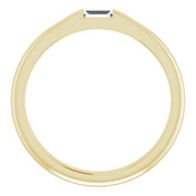 14K Yellow 1/10 CT Natural Diamond Stackable Ring