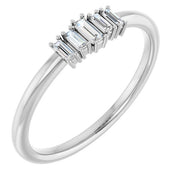 14K White 1/8 CTW Diamond Stackable Ring