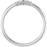 14K White 1/8 CTW Diamond Stackable Ring