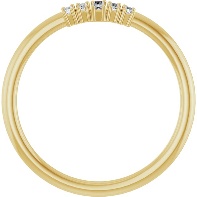 14K Yellow 1/8 CTW Diamond Stackable Ring