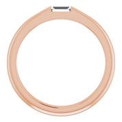 14K Rose 1/10 CT Natural Diamond Stackable Ring