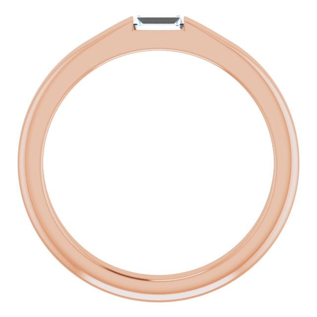 14K Rose 1/10 CT Natural Diamond Stackable Ring