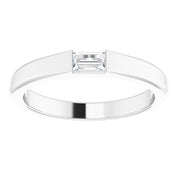 Platinum 1/10 CT Natural Diamond Stackable Ring