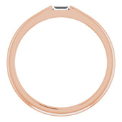 14K Rose 1/10 CT Natural Diamond Stackable Ring