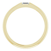 14K Yellow 1/10 CT Natural Diamond Stackable Ring