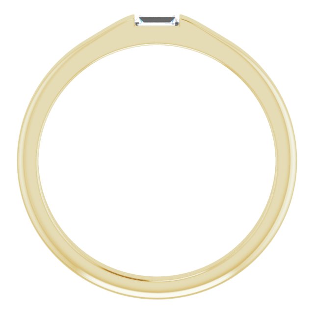 14K Yellow 1/10 CT Natural Diamond Stackable Ring