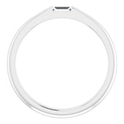 14K White 1/10 CT Natural Diamond Stackable Ring