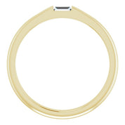 14K Yellow 1/10 CT Natural Diamond Stackable Ring