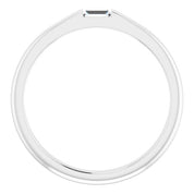 14K White 1/10 CT Natural Diamond Stackable Ring