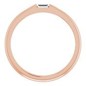 14K Rose 1/10 CT Natural Diamond Stackable Ring