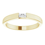 14K Yellow 1/10 CT Natural Diamond Stackable Ring