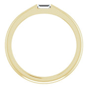 14K Yellow 1/10 CT Natural Diamond Stackable Ring