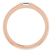 14K Rose 1/10 CT Natural Diamond Stackable Ring