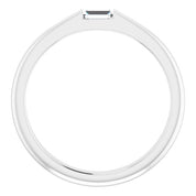 Platinum 1/10 CT Natural Diamond Stackable Ring