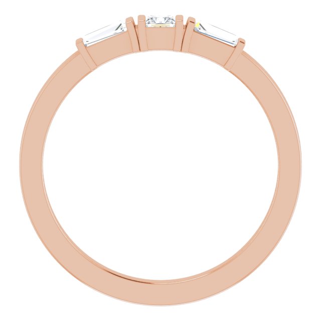 14K Rose 1/5 CTW Natural Diamond Stackable Ring