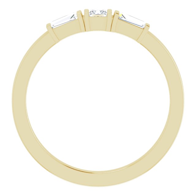14K Yellow 1/5 CTW Natural Diamond Stackable Ring