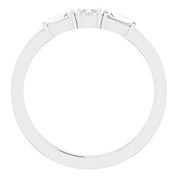 14K White 1/5 CTW Natural Diamond Stackable Ring