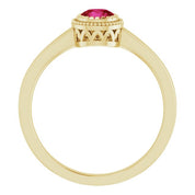 14K Yellow Natural Ruby Ring