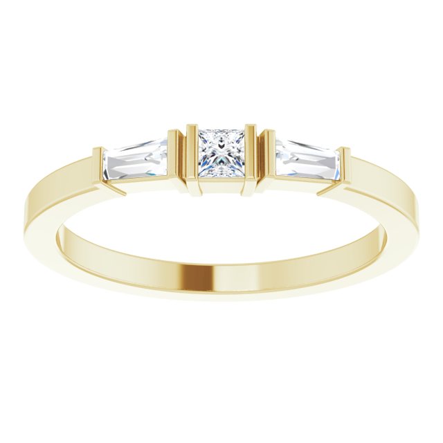 14K Yellow 1/5 CTW Natural Diamond Stackable Ring