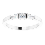14K White 1/5 CTW Natural Diamond Stackable Ring