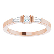 14K Rose 1/5 CTW Natural Diamond Stackable Ring