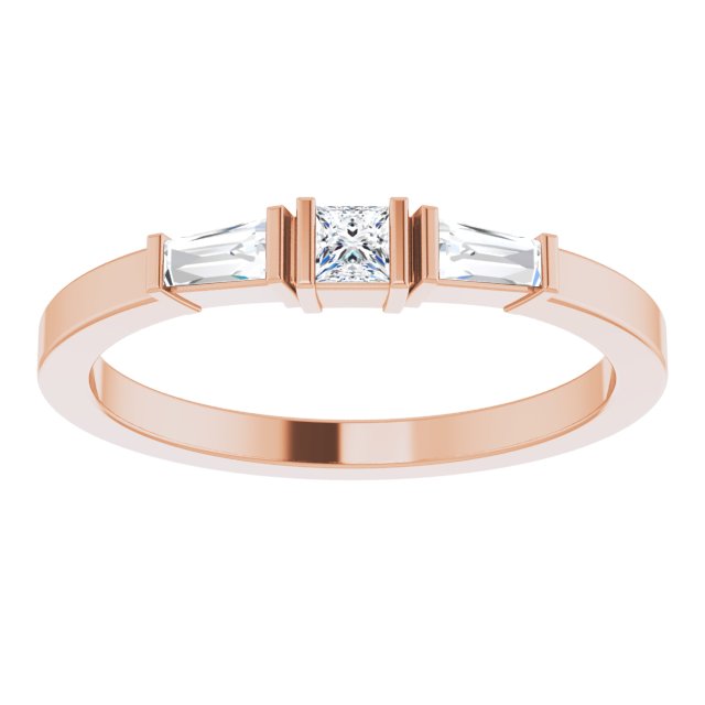 14K Rose 1/5 CTW Natural Diamond Stackable Ring
