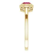14K Yellow Natural Ruby Ring