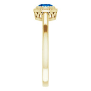 14K Yellow Natural Blue Sapphire Ring
