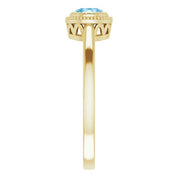 14K Yellow Natural Swiss Blue Topaz Ring