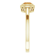 14K Yellow Natural Citrine Ring