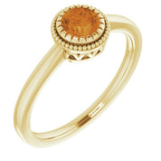 14K Yellow Natural Citrine Ring