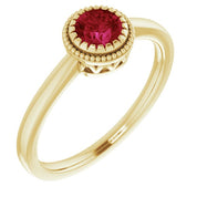 14K Yellow Natural Ruby Ring