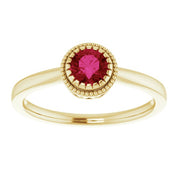 14K Yellow Natural Ruby Ring