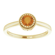14K Yellow Natural Citrine Ring
