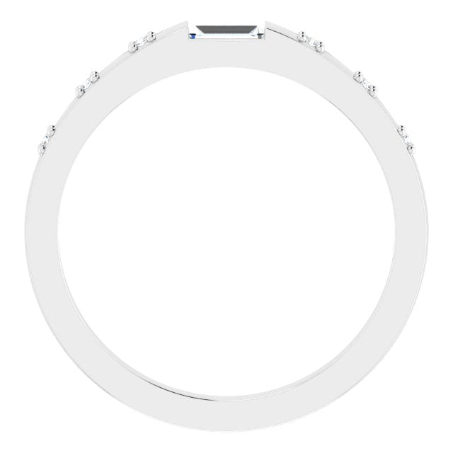 Sterling Silver 1/8 CTW Natural Diamond Stackable Ring