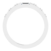 14K White 1/8 CTW Natural Diamond Stackable Ring