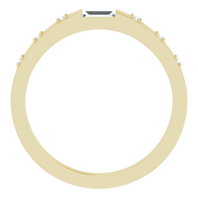 14K Yellow 1/8 CTW Natural Diamond Stackable Ring