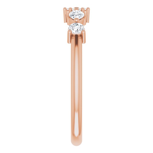 14K Rose 1/3 CTW Natural Diamond Stackable Ring