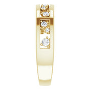 14K Yellow 1/5 CTW Natural Diamond Stackable Ring