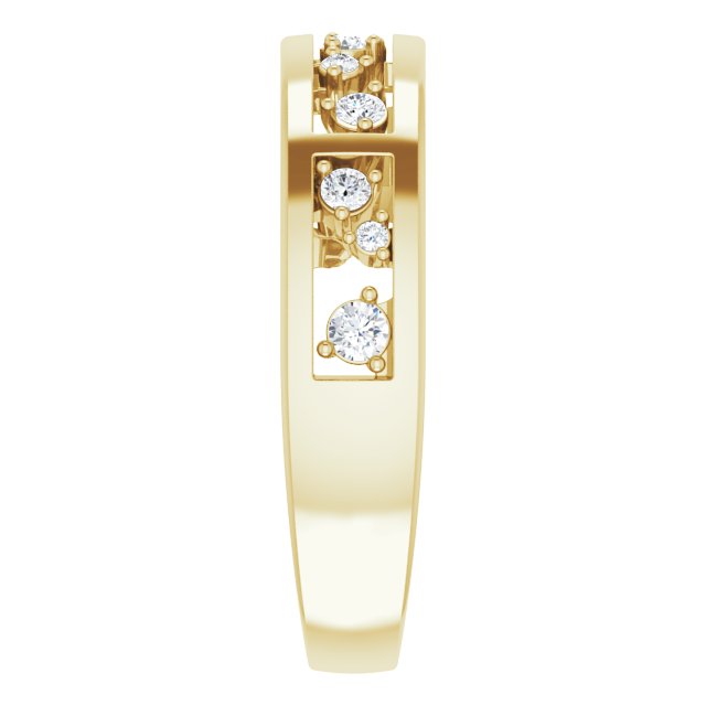 14K Yellow 1/5 CTW Natural Diamond Stackable Ring