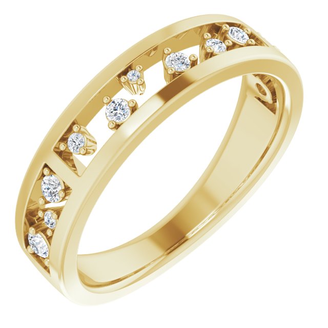 14K Yellow 1/5 CTW Natural Diamond Stackable Ring